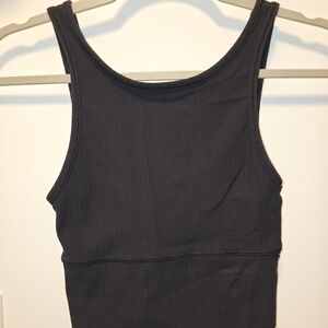 lululemon Power Pivot Tank Ribbed Reversible Black Luxtreme Size 0 Excellent EUC